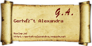 Gerhát Alexandra névjegykártya